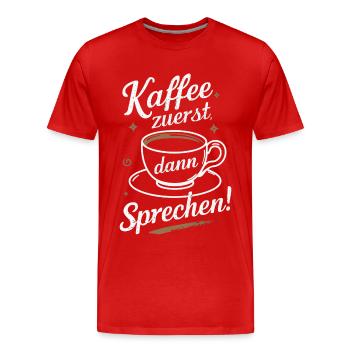 Café Café Buveurs de café Amateurs de café - T-shirt bio Premium Homme - rouge - Devant - Damien (186cm)