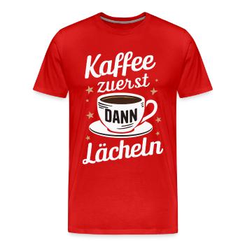 Café Café Buveurs de café Amateurs de café - T-shirt bio Premium Homme - rouge - Devant - Damien (186cm)