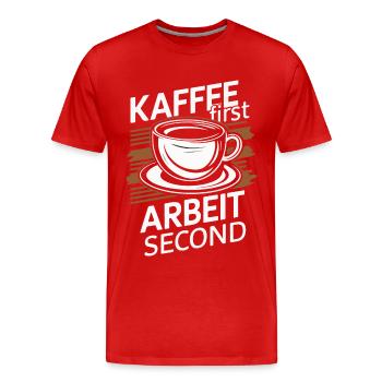 Café Café Buveurs de café Amateurs de café - T-shirt bio Premium Homme - rouge - Devant - Damien (186cm)