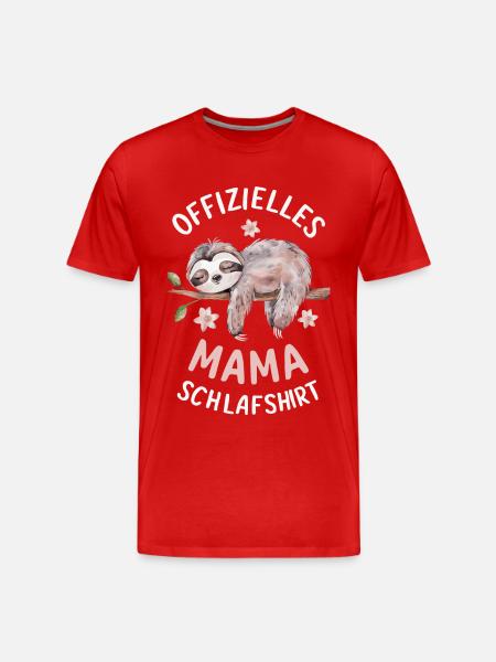 Sloth Sloths Animal Sleeping Lazy - Men's Premium Organic T-Shirt - red