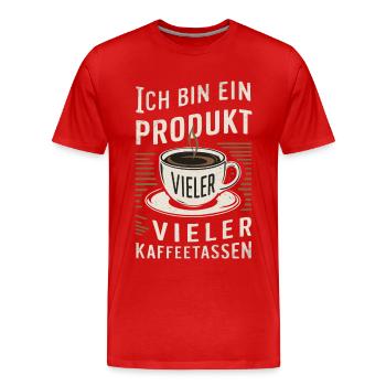 Café Café Buveurs de café Amateurs de café - T-shirt bio Premium Homme - rouge - Devant - Damien (186cm)