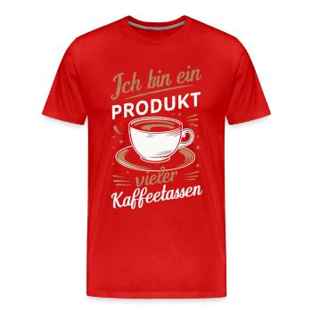 Café Café Buveurs de café Amateurs de café - T-shirt bio Premium Homme - rouge - Devant - Damien (186cm)