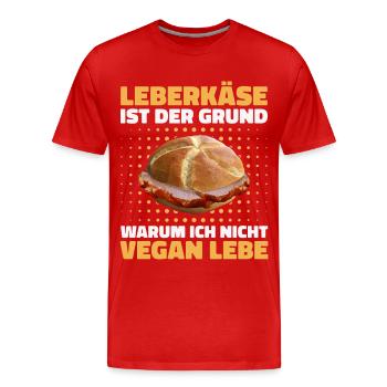 Leberkäs Bayern Leberkas Semmel Fleischkäse - T-shirt bio Premium Homme - rouge - Devant - Damien (186cm)