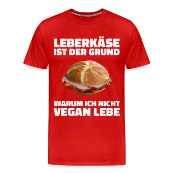 Leberkäs Bayern Leberkas Semmel Fleischkäse - T-shirt bio Premium Homme - rouge - Devant - Damien (186cm)