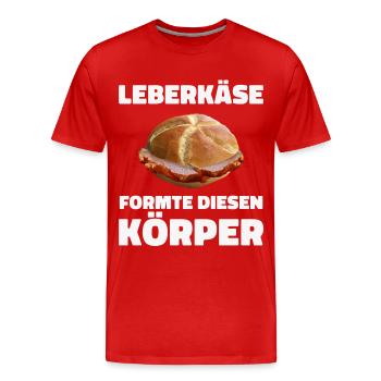 Leberkäs Bayern Leberkas Semmel Fleischkäse - T-shirt bio Premium Homme - rouge - Devant - Damien (186cm)