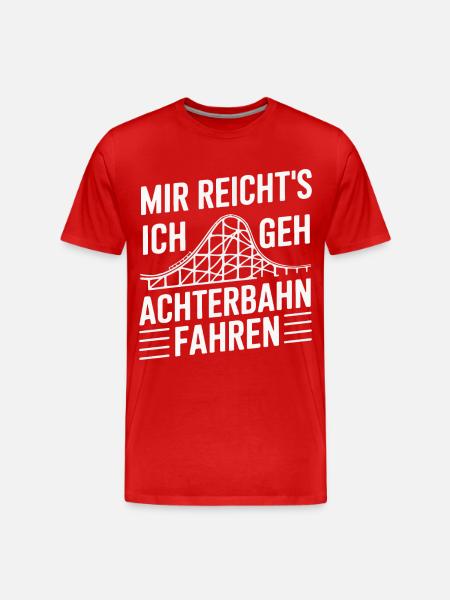Achterbahn Freizeitpark Roller Coaster - Männer Premium Bio T-Shirt - Rot