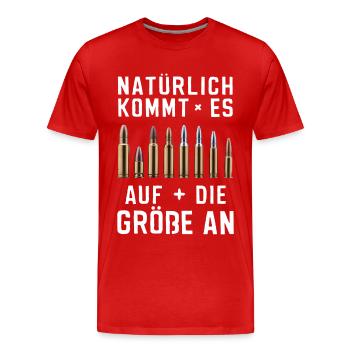Chasseur Chasse Chasse Vêtements de chasse - T-shirt bio Premium Homme - rouge - Devant - Damien (186cm)