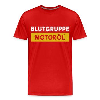 Mécanicien Mécanicien Atelier Mécanicien automobile - T-shirt bio Premium Homme - rouge - Devant - Damien (186cm)