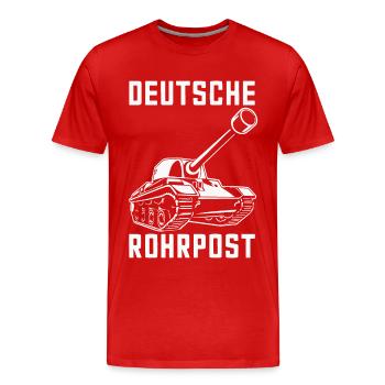 Chars Chars principaux Chars de combat Chars Chars Pilotes de chars - T-shirt bio Premium Homme - rouge - Devant - Damien (186cm)