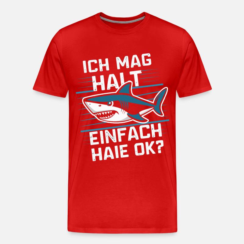Requin Requin Requins Requin - T-shirt bio Premium Homme - rouge