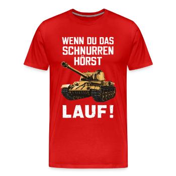 Chars Chars principaux Chars de combat Chars Chars Pilotes de chars - T-shirt bio Premium Homme - rouge - Devant - Damien (186cm)