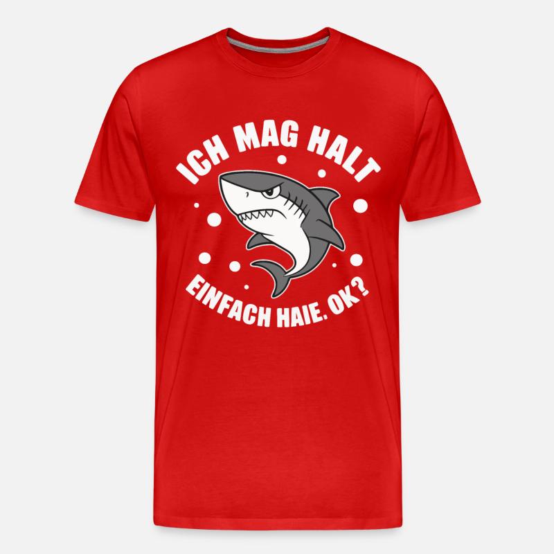 Requin Requin Requins Requin - T-shirt bio Premium Homme - rouge