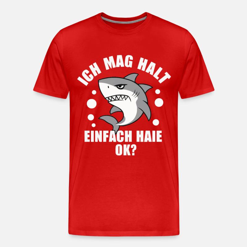 Requin Requin Requins Requin - T-shirt bio Premium Homme - rouge