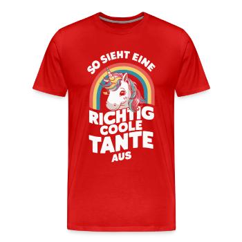 Tante tantes famille marraine - T-shirt bio Premium Homme - rouge - Devant - Damien (186cm)