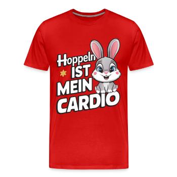 Bunny Bunnies Lapin Animal de compagnie - T-shirt bio Premium Homme - rouge - Devant - Damien (186cm)
