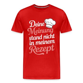 Chef Chef - Men's Premium Organic T-Shirt - red - Front - Damien (186cm)