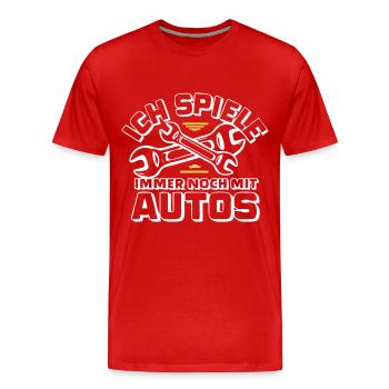 Mécanicien Mécanicien Atelier Mécanicien automobile - T-shirt bio Premium Homme - rouge - Devant - Damien (186cm)