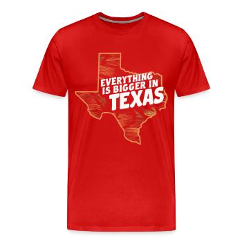 Texas State Texans Texas - Men's Premium Organic T-Shirt - red - Front - Damien (186cm)