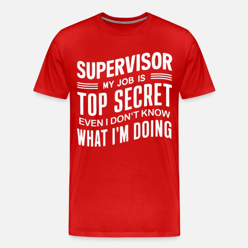 Supervisor Beruf - Männer Premium Bio T-Shirt - Rot