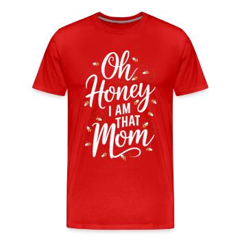abeille abeille apicultrice abeille abeille - T-shirt bio Premium Homme - rouge - Devant - Damien (186cm)
