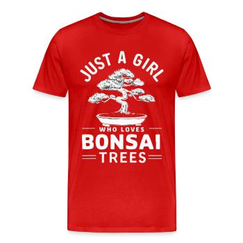 Bonsaï Bonsaï japonais - T-shirt bio Premium Homme - rouge - Devant - Damien (186cm)