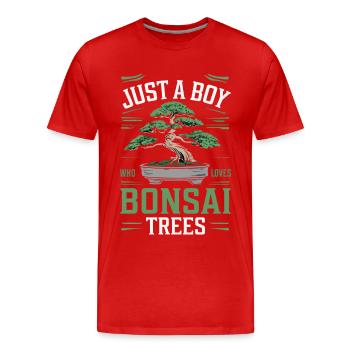 Bonsaï Bonsaï japonais - T-shirt bio Premium Homme - rouge - Devant - Damien (186cm)