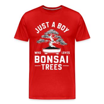 Bonsaï Bonsaï japonais - T-shirt bio Premium Homme - rouge - Devant - Damien (186cm)