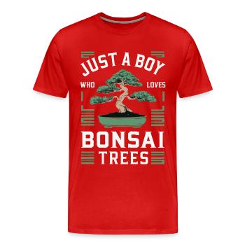 Bonsaï Bonsaï japonais - T-shirt bio Premium Homme - rouge - Devant - Damien (186cm)