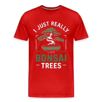 Bonsaï Bonsaï japonais - T-shirt bio Premium Homme - rouge - Devant - Damien (186cm)