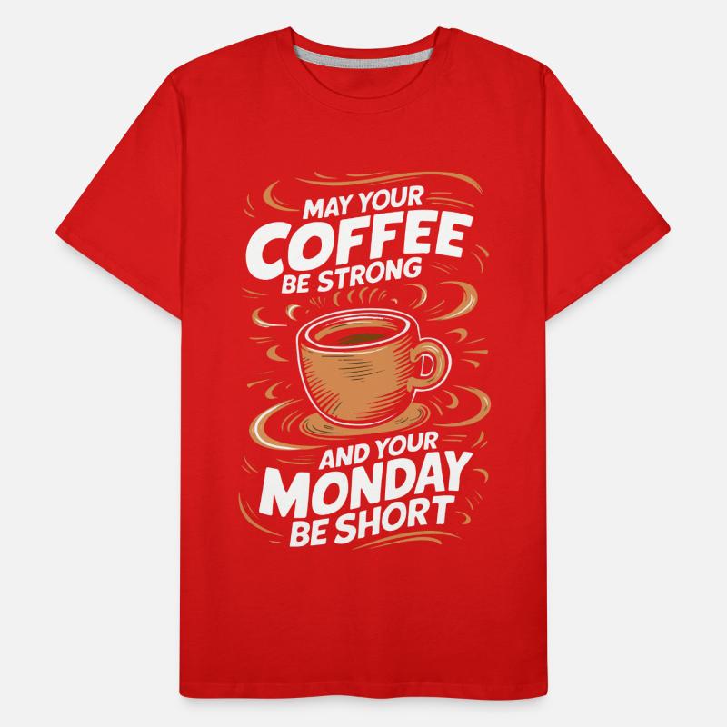 Kaffee Kaffees Trinker Männer Premium Bio T-Shirt