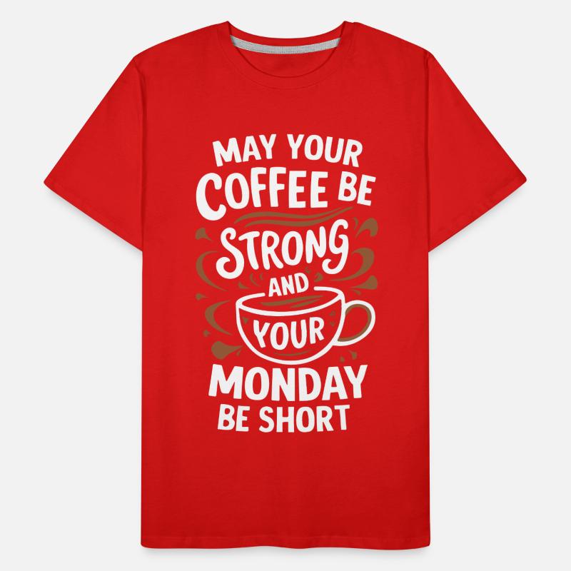Kaffee Kaffees Trinker Männer Premium Bio T-Shirt