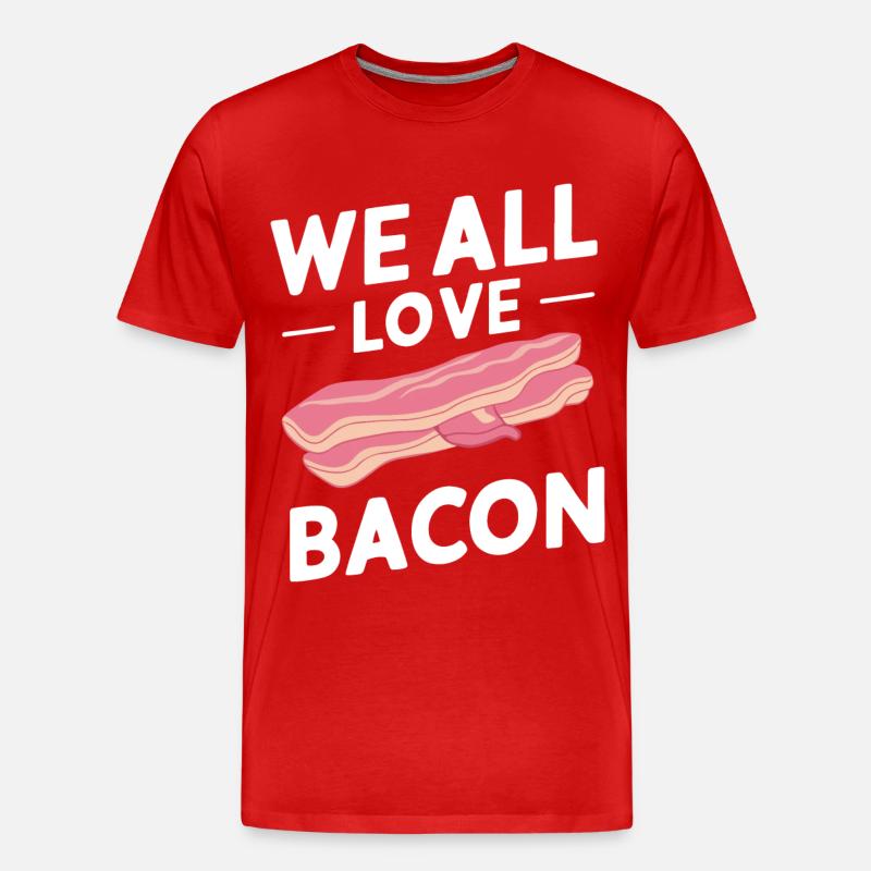 Bacon Petit-déjeuner Bacon - T-shirt bio Premium Homme - rouge