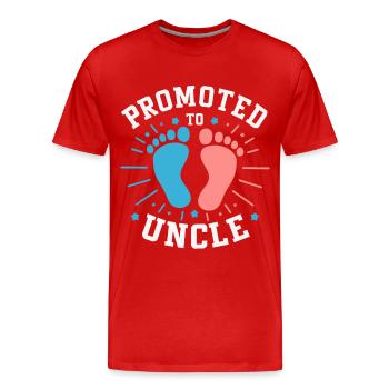 Oncle Fmilie Grand-oncle Oncle - T-shirt bio Premium Homme - rouge - Devant - Damien (186cm)