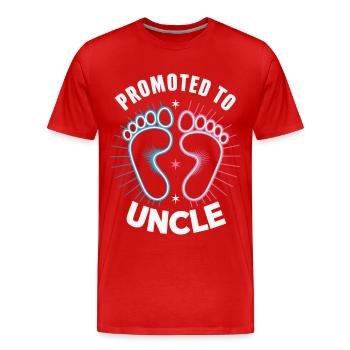 Oncle Fmilie Grand-oncle Oncle - T-shirt bio Premium Homme - rouge - Devant - Damien (186cm)