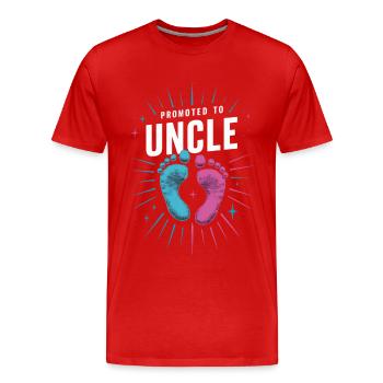 Oncle Fmilie Grand-oncle Oncle - T-shirt bio Premium Homme - rouge - Devant - Damien (186cm)