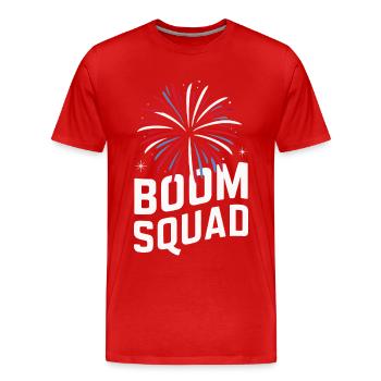 Pyrotechnie Feux d’artifice Pyrotechnie - T-shirt bio Premium Homme - rouge - Devant - Damien (186cm)