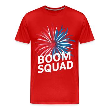 Pyrotechnie Feux d’artifice Pyrotechnie - T-shirt bio Premium Homme - rouge - Devant - Damien (186cm)