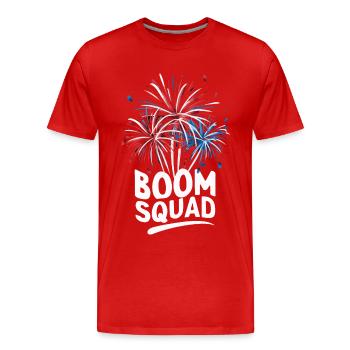 Pyrotechnie Feux d’artifice Pyrotechnie - T-shirt bio Premium Homme - rouge - Devant - Damien (186cm)