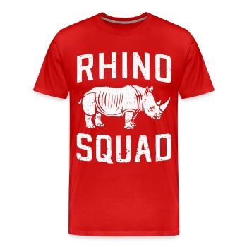 Rhinocéros Rhinocéros - T-shirt bio Premium Homme - rouge - Devant - Damien (186cm)
