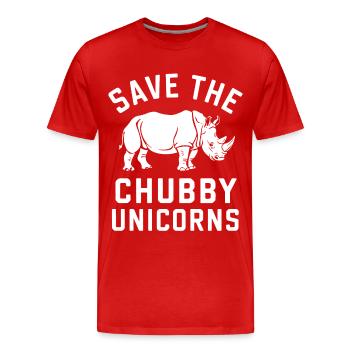 Rhinocéros Rhinocéros - T-shirt bio Premium Homme - rouge - Devant - Damien (186cm)