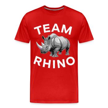 Rhinocéros Rhinocéros - T-shirt bio Premium Homme - rouge - Devant - Damien (186cm)