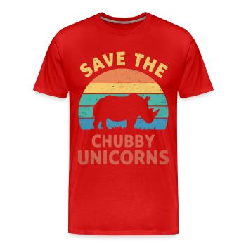 Rhinocéros Rhinocéros - T-shirt bio Premium Homme - rouge - Devant - Damien (186cm)