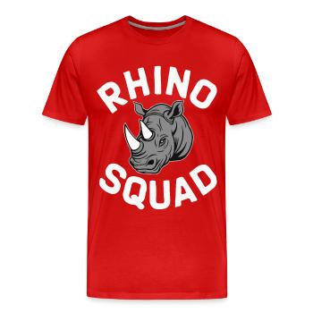 Rhinocéros Rhinocéros - T-shirt bio Premium Homme - rouge - Devant - Damien (186cm)