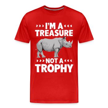 Rhinocéros Rhinocéros - T-shirt bio Premium Homme - rouge - Devant - Damien (186cm)