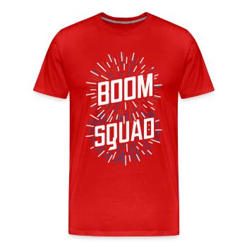 Pyrotechnie Feux d’artifice Pyrotechnie - T-shirt bio Premium Homme - rouge - Devant - Damien (186cm)