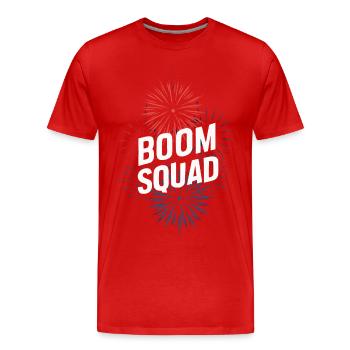 Pyrotechnie Feux d’artifice Pyrotechnie - T-shirt bio Premium Homme - rouge - Devant - Damien (186cm)