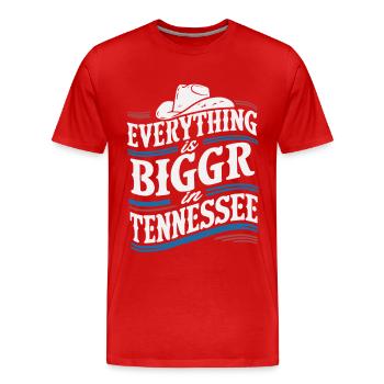 Tennessee, États-Unis, Amérique - T-shirt bio Premium Homme - rouge - Devant - Damien (186cm)