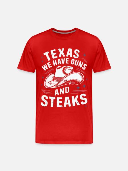 Texas State Texaner Texas - Männer Premium Bio T-Shirt - Rot