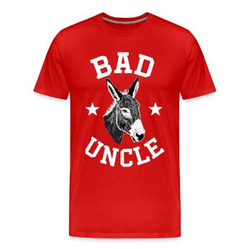 Oncle Fmilie Grand-oncle Oncle - T-shirt bio Premium Homme - rouge - Devant - Damien (186cm)