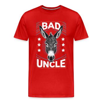 Oncle Fmilie Grand-oncle Oncle - T-shirt bio Premium Homme - rouge - Devant - Damien (186cm)